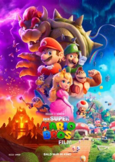 Filmplakat Der Super Mario Bros. Film - Kinder Ferien Kino